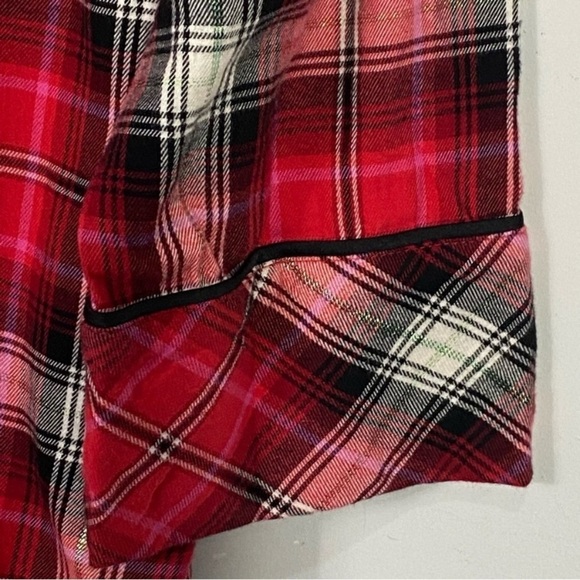 VICTORIA SECRET Flannel Romper Pajama Red Plaid - Picture 6 of 8